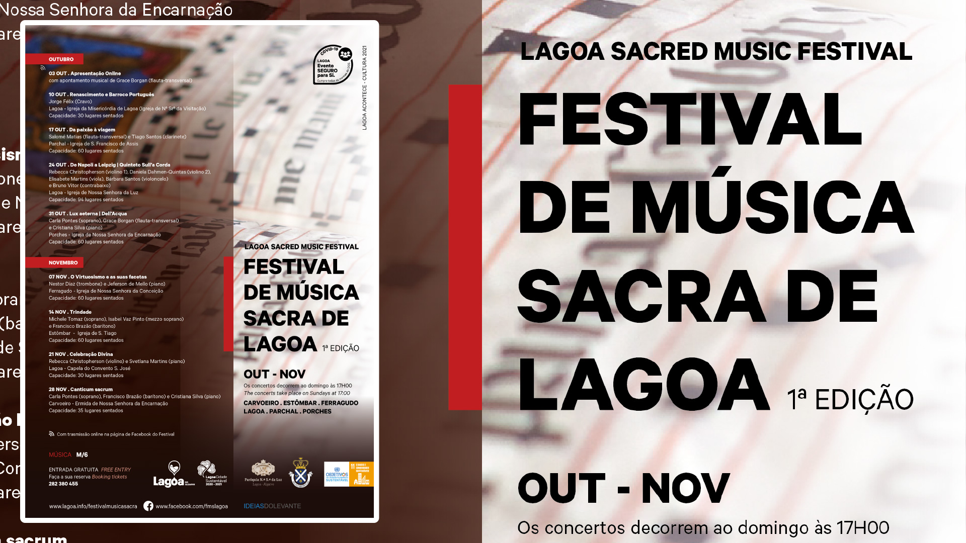 Festival de Música Sacra de Lagoa, de Outubro a Novembro