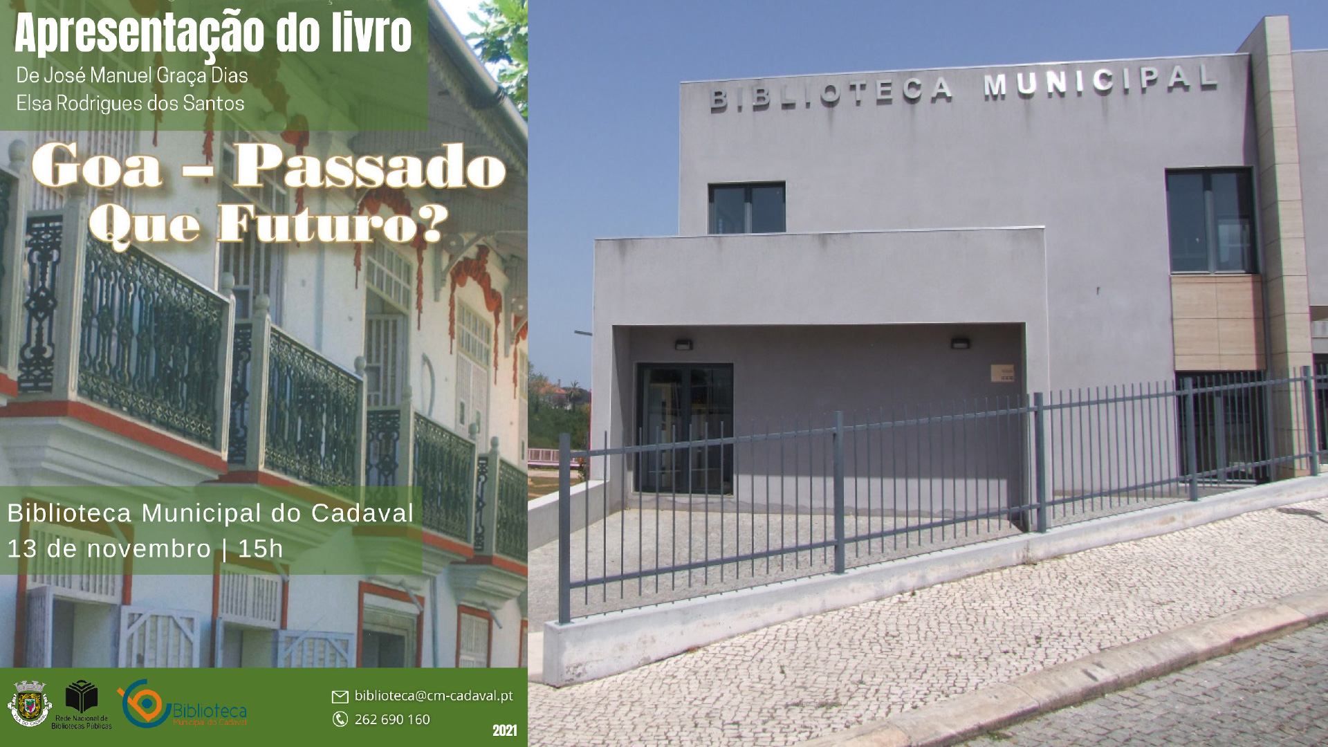 Cadavalense José Graça Dias apresenta livro “Goa – Passado, que Futuro?” , na Biblioteca Municipal