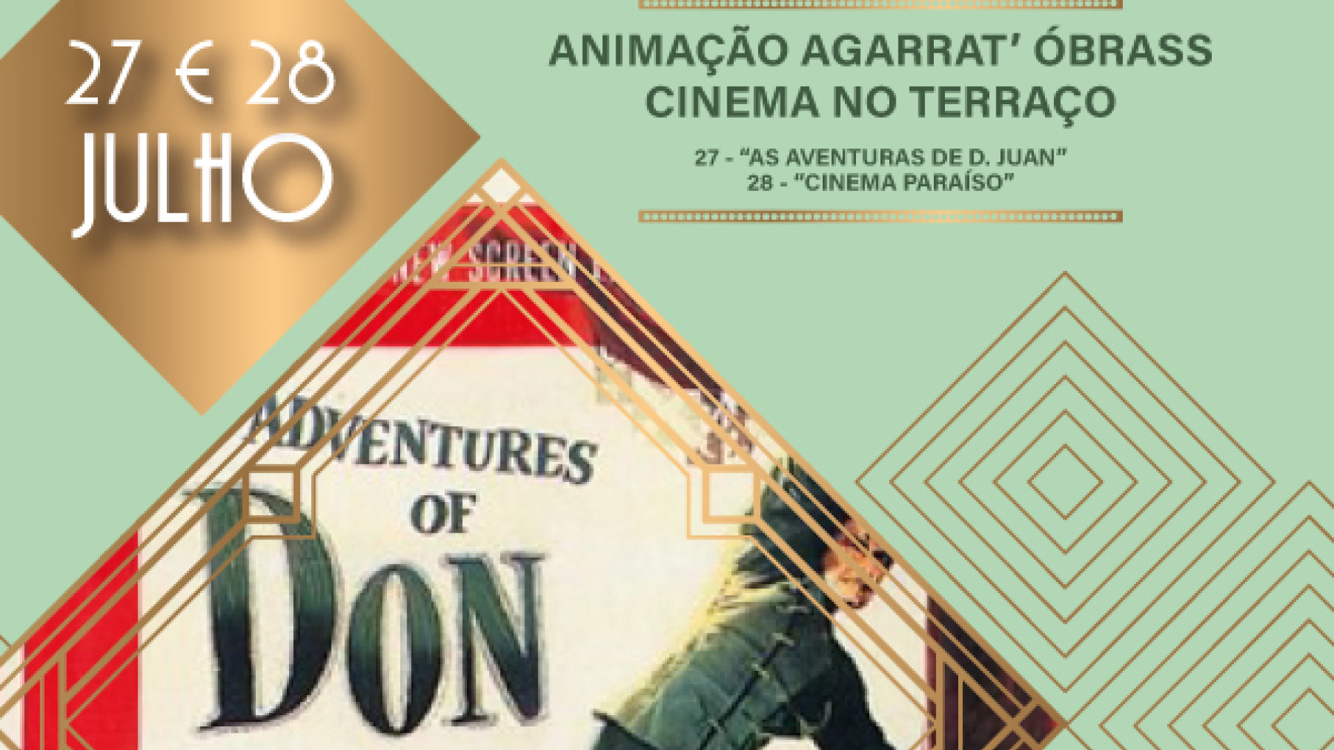 Terraço do Cine-Teatro recebe exibição de “As Aventuras de D. Juan” e “Cinema Paraíso”