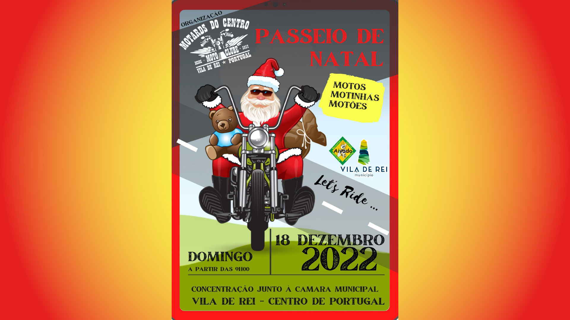 ARCD Aivado organiza Passeio de Natal em motos