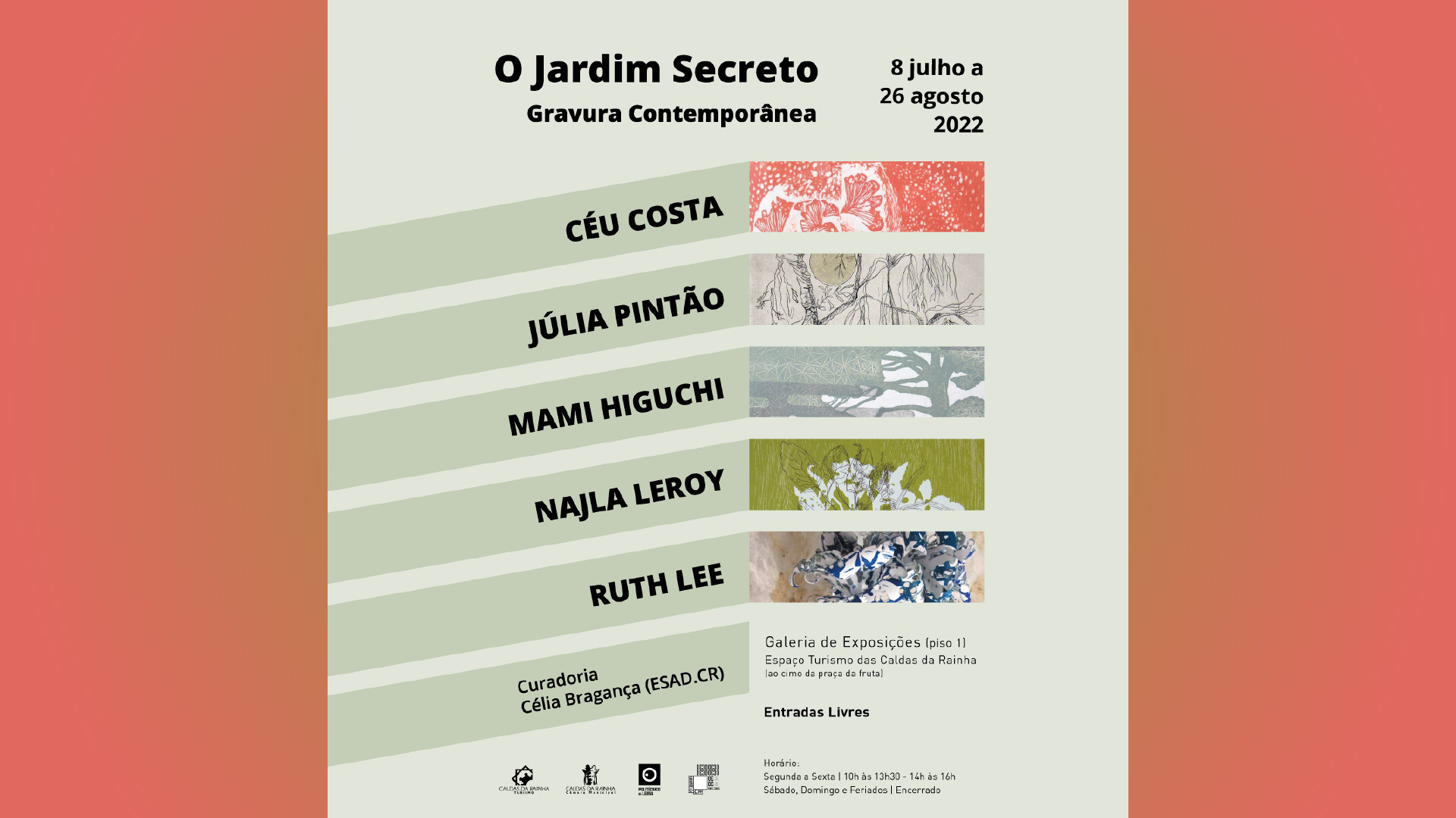 Exposição O Jardim Secreto, Gravura Contemporânea, de 8 de julho a 26 de agosto