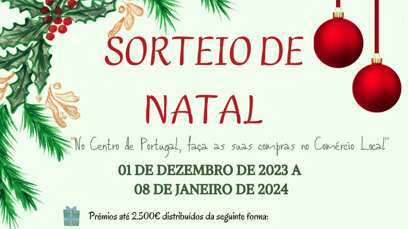 Sorteio de Natal incentiva compras no comércio de Vila de Rei