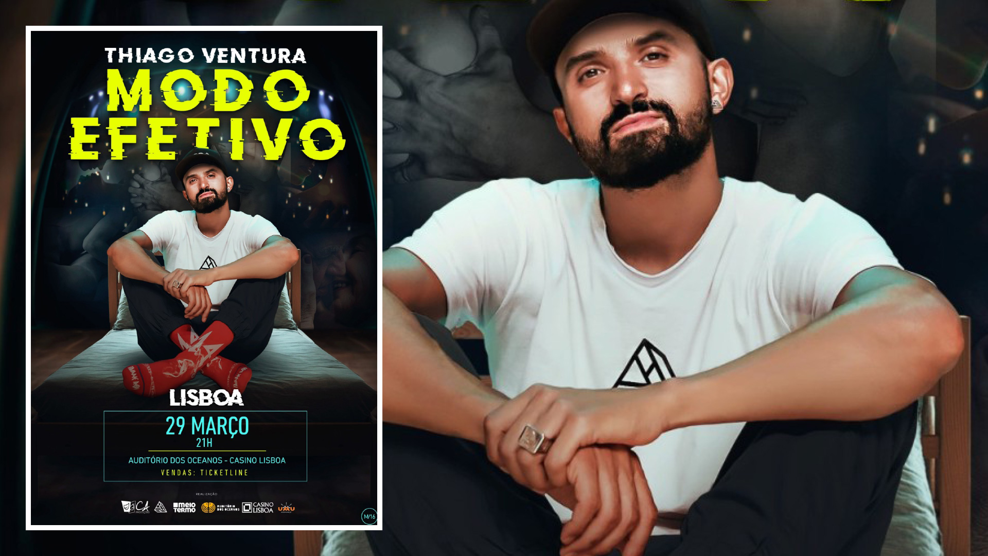 Thiago Ventura apresenta “Modo Efectivo”, a 29 de março, no Auditório dos Oceanos do Casino Lisboa