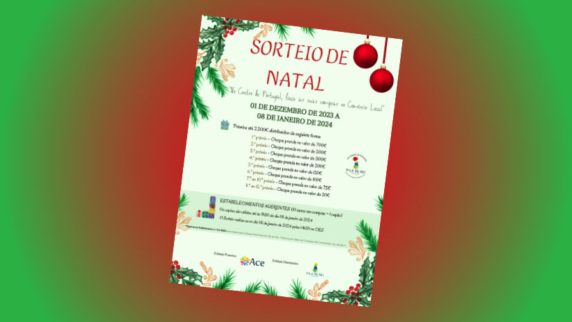 Vila de Rei lança Sorteio de Natal para incentivar comércio local